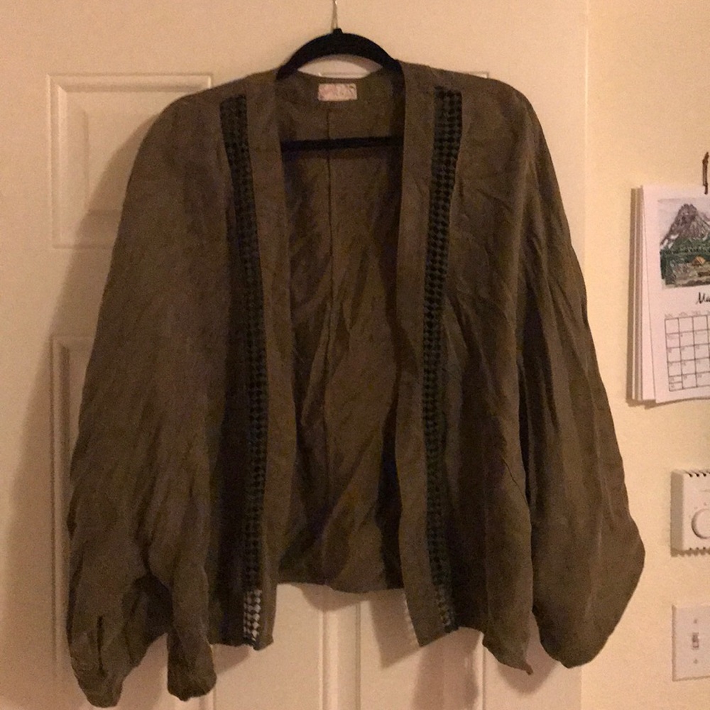 Free people green kimono jacket